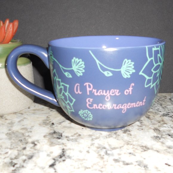 Abbey Press Other - Abbey Press Blue Coffee/Tea Mug A Prayer of Encouragement Psalm 31:24
